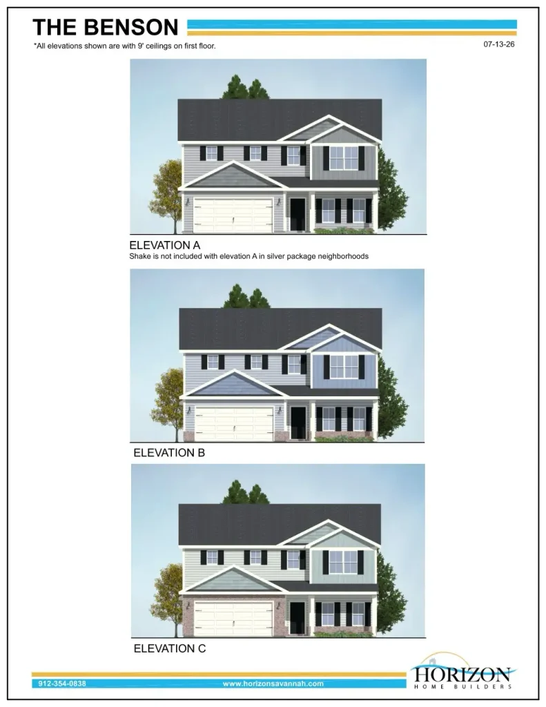 The Benson Floor plan 1