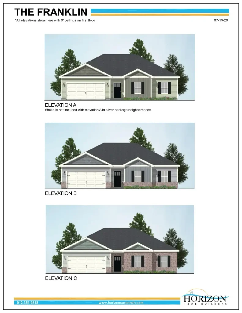 The Franklin Floor plan 1