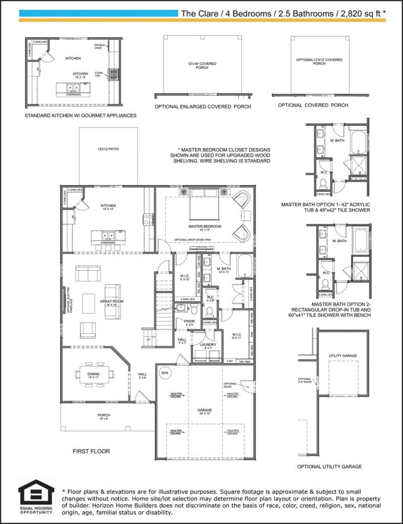 The Clare Floor plan 1