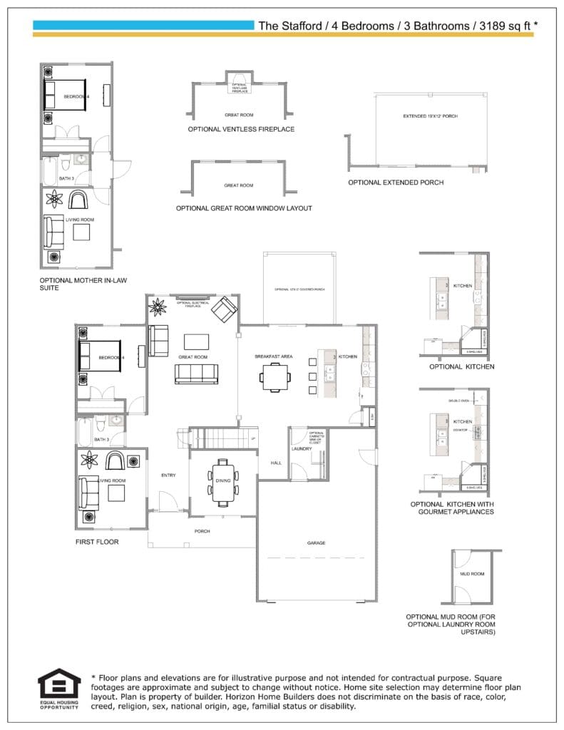 The Stafford Floor plan 1
